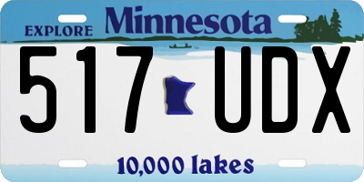 MN license plate 517UDX