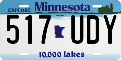 MN license plate 517UDY