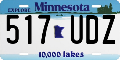 MN license plate 517UDZ