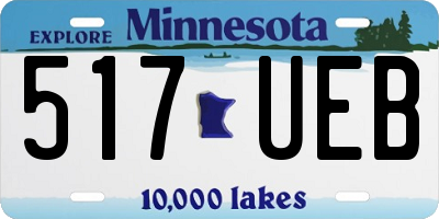 MN license plate 517UEB