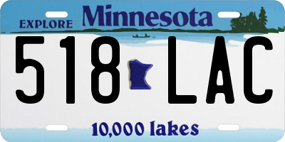 MN license plate 518LAC