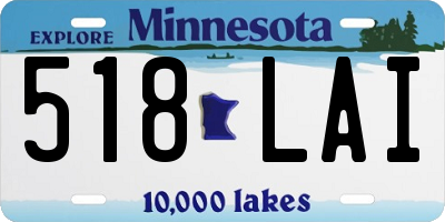 MN license plate 518LAI