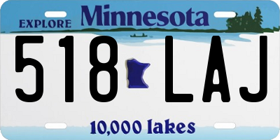 MN license plate 518LAJ