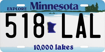 MN license plate 518LAL