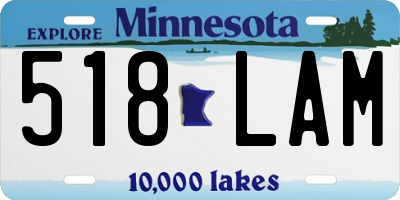 MN license plate 518LAM