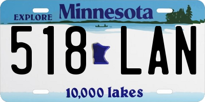 MN license plate 518LAN