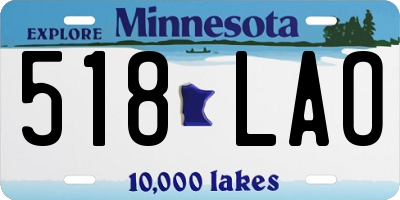 MN license plate 518LAO