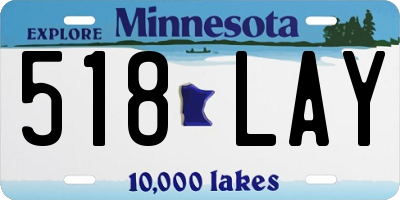 MN license plate 518LAY