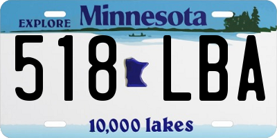 MN license plate 518LBA