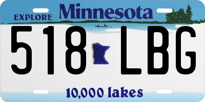 MN license plate 518LBG