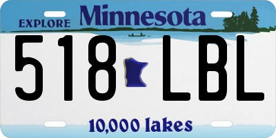 MN license plate 518LBL