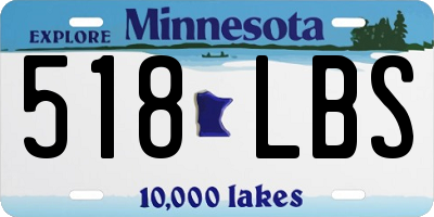 MN license plate 518LBS