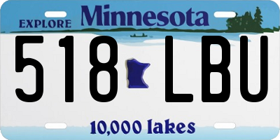 MN license plate 518LBU