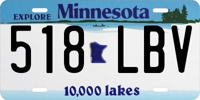 MN license plate 518LBV