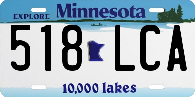 MN license plate 518LCA