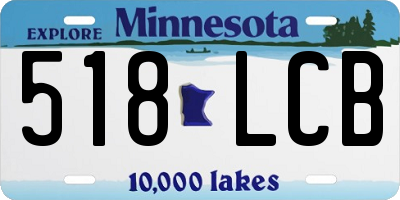 MN license plate 518LCB
