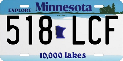 MN license plate 518LCF