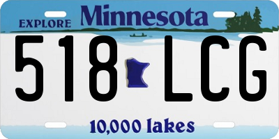 MN license plate 518LCG