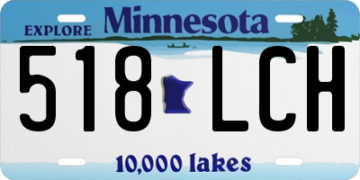 MN license plate 518LCH