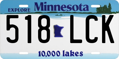 MN license plate 518LCK