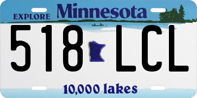 MN license plate 518LCL