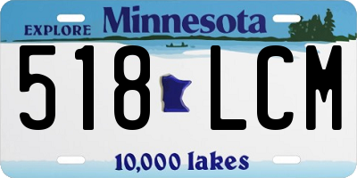 MN license plate 518LCM