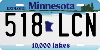 MN license plate 518LCN