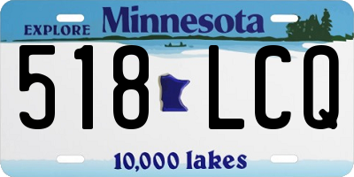 MN license plate 518LCQ