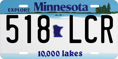 MN license plate 518LCR