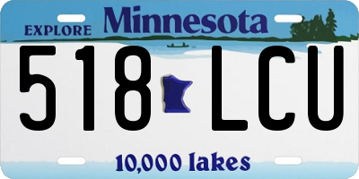 MN license plate 518LCU