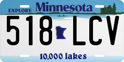 MN license plate 518LCV