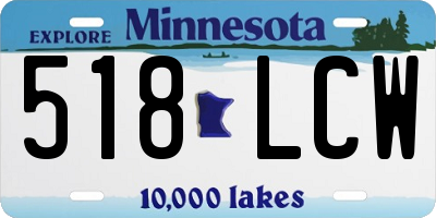 MN license plate 518LCW
