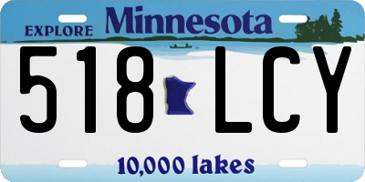 MN license plate 518LCY