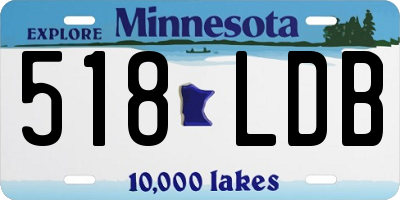 MN license plate 518LDB