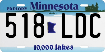 MN license plate 518LDC