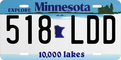 MN license plate 518LDD