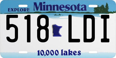 MN license plate 518LDI