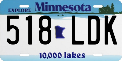 MN license plate 518LDK