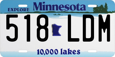 MN license plate 518LDM