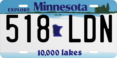 MN license plate 518LDN