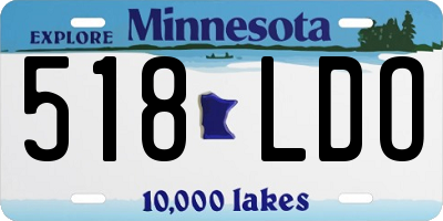 MN license plate 518LDO