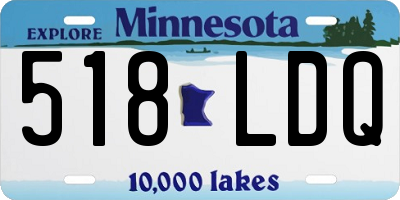 MN license plate 518LDQ