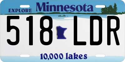 MN license plate 518LDR