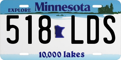 MN license plate 518LDS