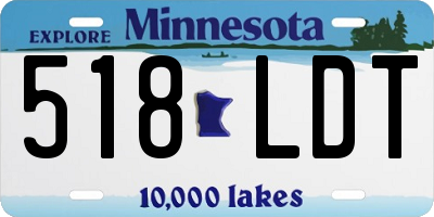 MN license plate 518LDT