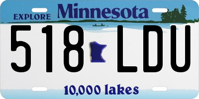 MN license plate 518LDU