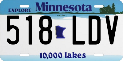 MN license plate 518LDV