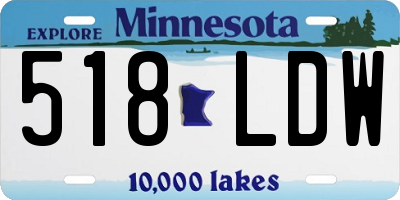 MN license plate 518LDW