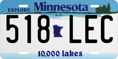 MN license plate 518LEC