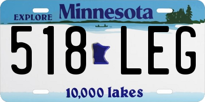 MN license plate 518LEG